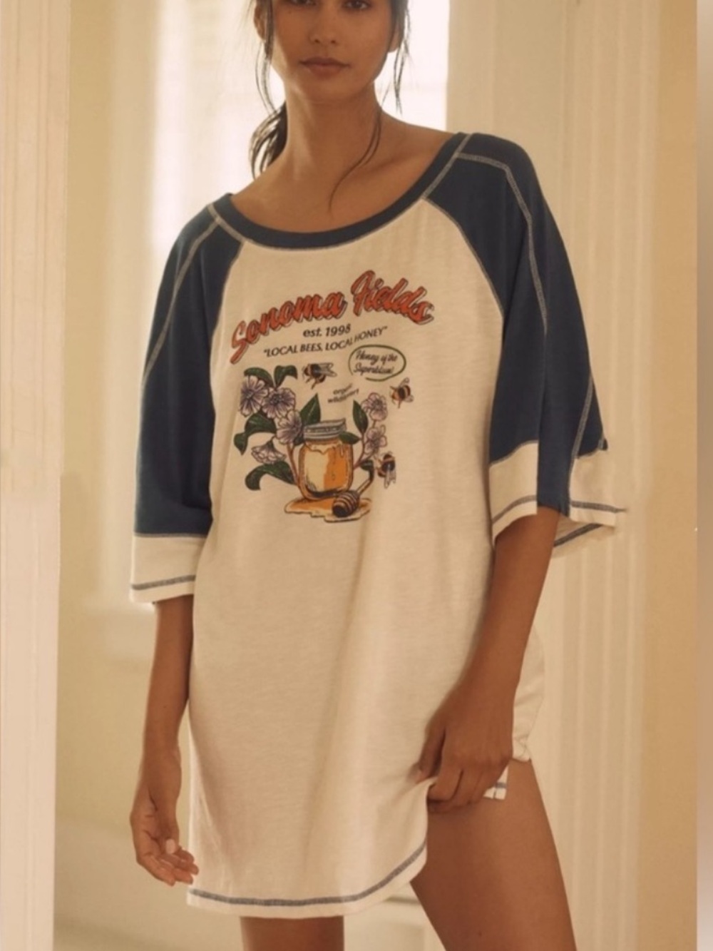 By Anthropologie Oversized Graphic Sleep T-Shirt